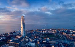 Turning Torso skyscraper in Malmo, Sweden