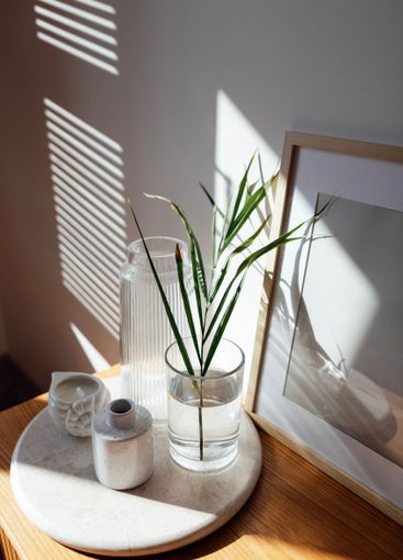 Close-up of the aesthetic details of the home interior....