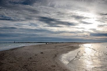 Clouds over beach