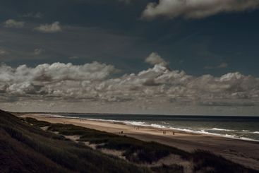 Clouds above beach