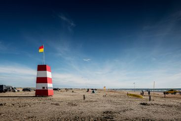 Lifeguard station on beach