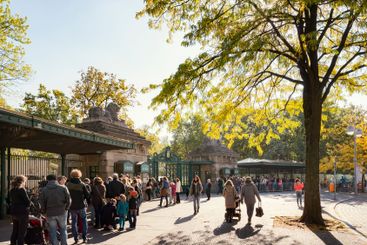 Visitors at Berlin Zoo in Germany
