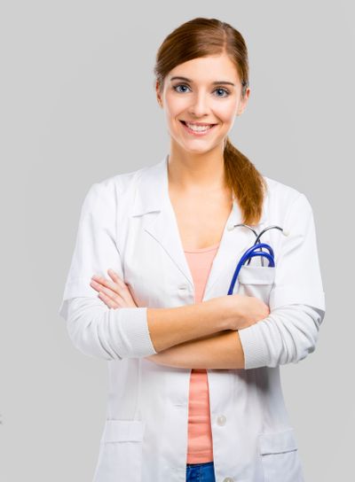 Beautiful young female doctor