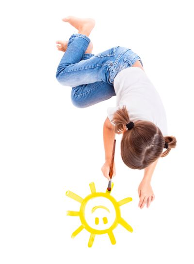 Painting a happy sun