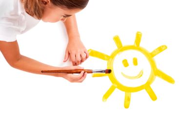 Painting a happy sun