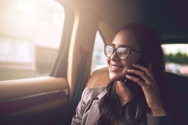 Ill be in the office shortly. a young businesswoman...