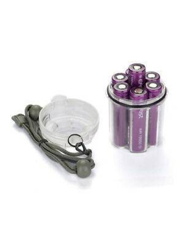Efest Waterproof 6 x 18650 Battery case Clear