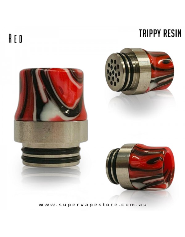 810 Drip Tips - Trippy Resin - Steel-Base Anti-Spit