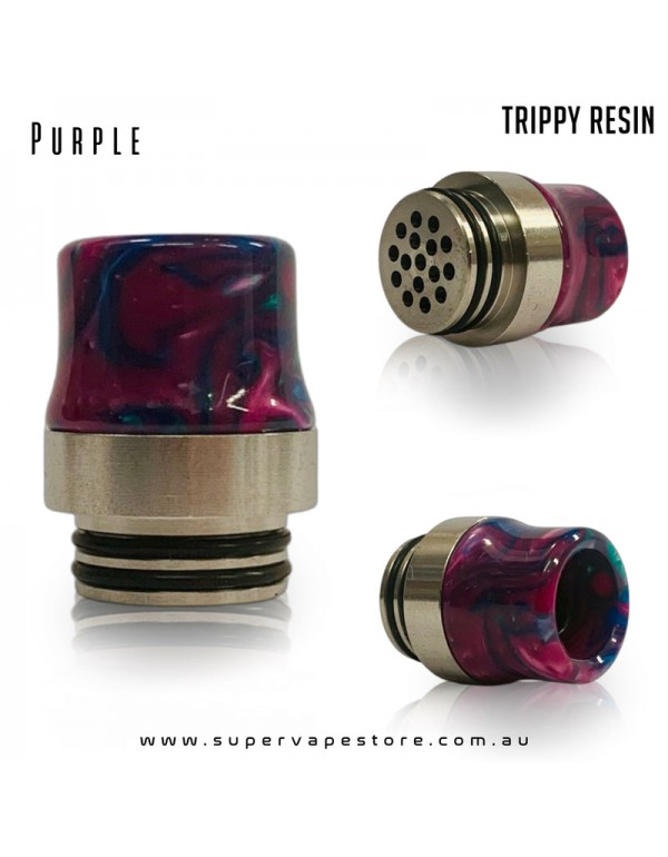 810 Drip Tips - Trippy Resin - Steel-Base Anti-Spit