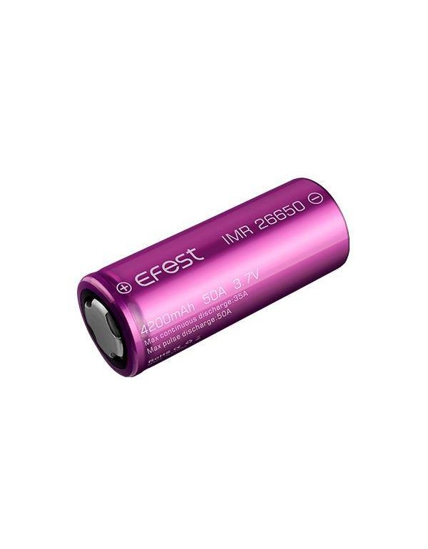 1pc Efest - IMR 26650 4200mAh 50A - Flat Top Li io...